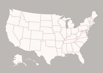 the United States map outline