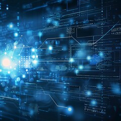 Digital background for tech AI data audio graphics 