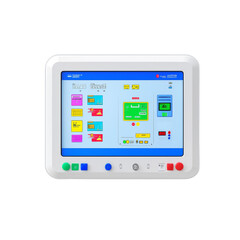 Control Panel Display isolated on transparent background