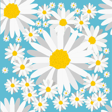 Abstract style floral seamless pattern. Great for fabric, textile, wallpaper. Vector illustration