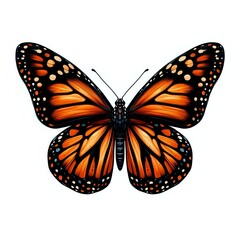 Fototapeta premium Vibrant Monarch Butterfly with Detailed Wing Patterns 