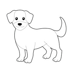 Dog Animal Coloring Page for Kids