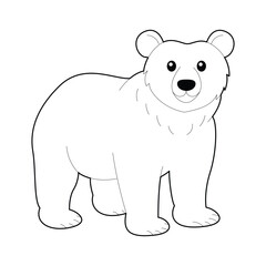 Bear Animal Coloring Page for Kids