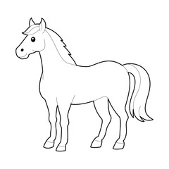 Horse Animal Coloring Page for Kids
