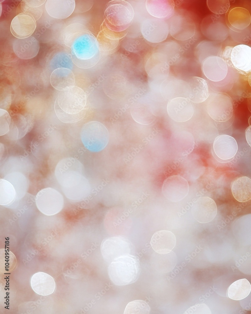 Aufkleber abstract festive bokeh with colorful lights and snowflakes, holiday background