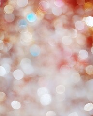 Obraz premium Abstract Festive Bokeh with Colorful Lights and Snowflakes, Holiday Background