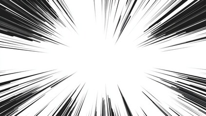 Naklejka premium simple black and white horizontal lines creating a speed effect, designed for comic books.