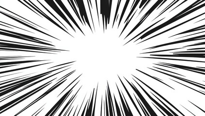 Fototapeta premium simple black and white horizontal lines creating a speed effect, designed for comic books.