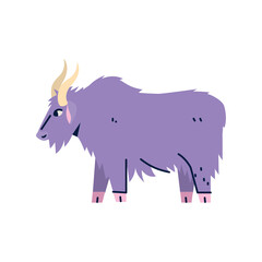 Vector image of buffalo icon with white background