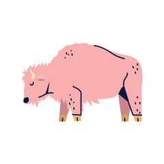 Vector image of buffalo icon with white background