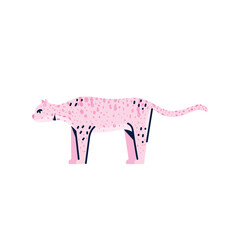 Pink tiger icon vector image with a white background