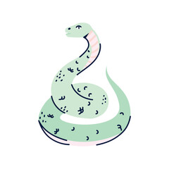 Vector image of snake icon with white background