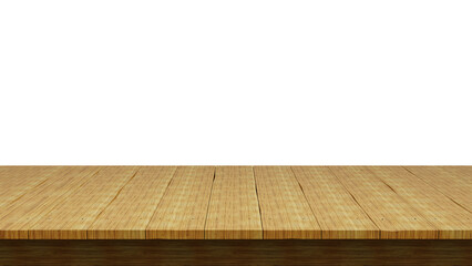 wooden tabletop isolated on a transparent background, perfect for product displays and presentations. PNG file