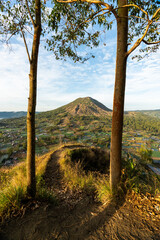 Morning sunrise view of Mt. Batur in Kintamani, Bali, Indonesia