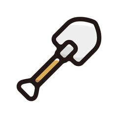 Shovel outline icon for graphic design, apps and websites