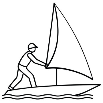 recommend clip art: Sailor Line Art Vector Element.