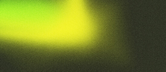Grainy background green yellow black noise texture abstract vibrant glowing color gradient shape black backdrop banner poster header wallpaper design