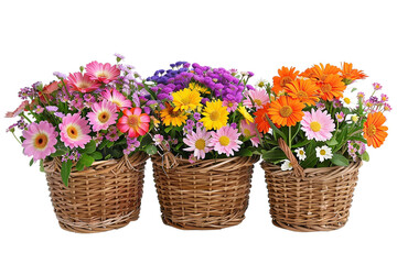 Vibrant Floral Baskets: An Explosion of Color and Beauty