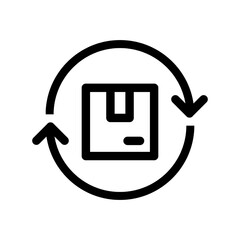 Obraz premium Restock icon in black and outline style