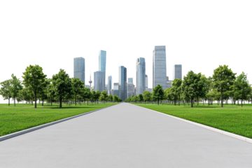 Urban Greenway isolated on transparent background