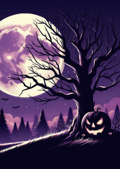 halloween background with pumpkins