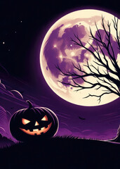 halloween background with pumpkin