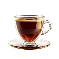 Aromatic Glass Cup of Freshly Brewed Tea
