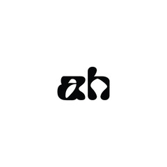 AH monogram logo design letter text name symbol monochrome logotype alphabet character simple logo