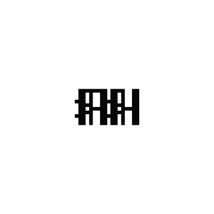 AH monogram logo design letter text name symbol monochrome logotype alphabet character simple logo