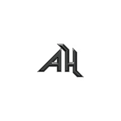 AH monogram logo design letter text name symbol monochrome logotype alphabet character simple logo