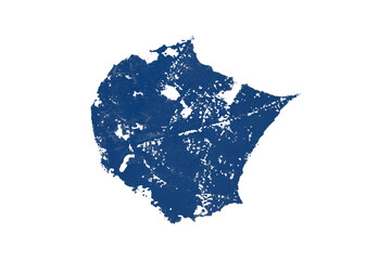 Blue watercolor background. Artistic hand paint. Isolated on transparent background.
