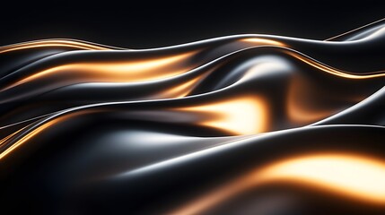 Exploring the Elegance of Fluid Dynamics A Captivating Visual Journey Through Black and Gold Waves