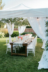 Backyard Tent + Table for an intimate event