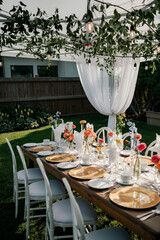 Backyard Tent + Table for an intimate event