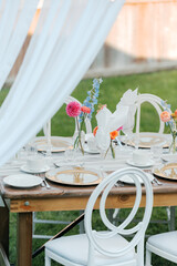 Backyard Tent + Table for an intimate event