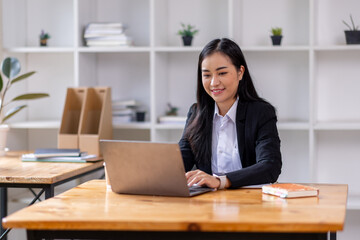 Businessman working at office with documents on his desk, doing planning analyzing the financial report, business plan investment, finance analysis concept
