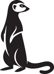Meerkat silhouette vector and templates