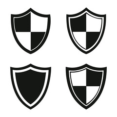 Shield icons set. Protect shield vector