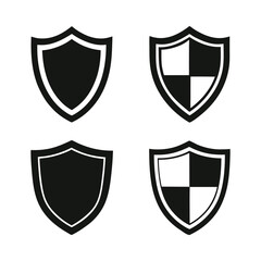 Shield icons set. Protect shield vector