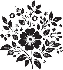 black and white floral background