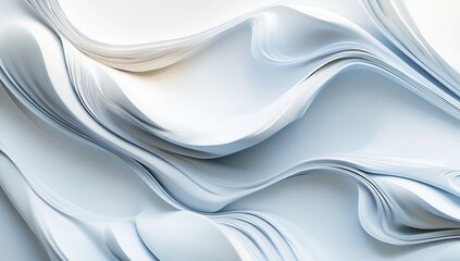 Fototapeta premium abstract background with white waves and swirls of liquid paint