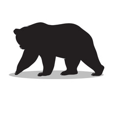 Bear silhouette illustration Design Bear silhouette icon