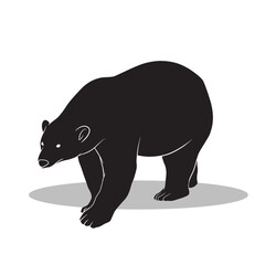 Bear silhouette illustration Design Bear silhouette icon