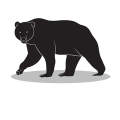 Obraz premium Bear silhouette illustration Design Bear silhouette icon