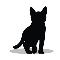 Bengal Cat silhouette illustration Design Bengal Cat silhouette icon