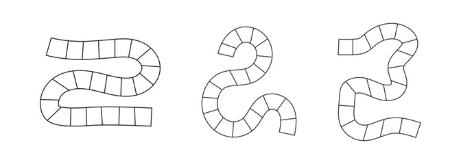 Simple Board Game Path Template for Worksheet