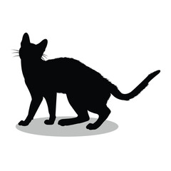 Cat silhouette illustration Design Cat silhouette icon