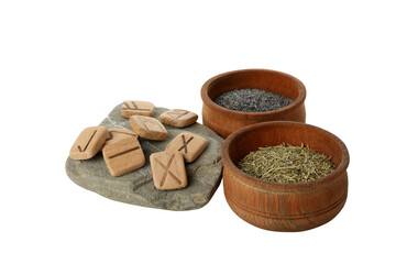 PNG, runes and other magical accessories, isolated on white background.