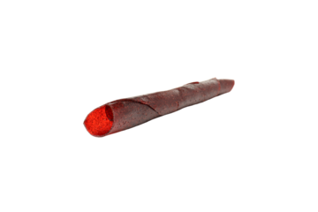 PNG, One red roll of fruit pastille, isolated on white background