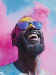 Man with Beard and Sunglasses Smiling